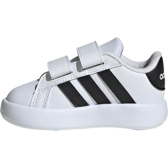 NWT adidas Unisex-Child Grand Court 2.0 Sneaker,White/Black-SZ 12.5 - Picture 2 of 5